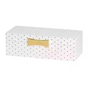 kate spade white black polka dot Garden Drive Large Jewelry Box